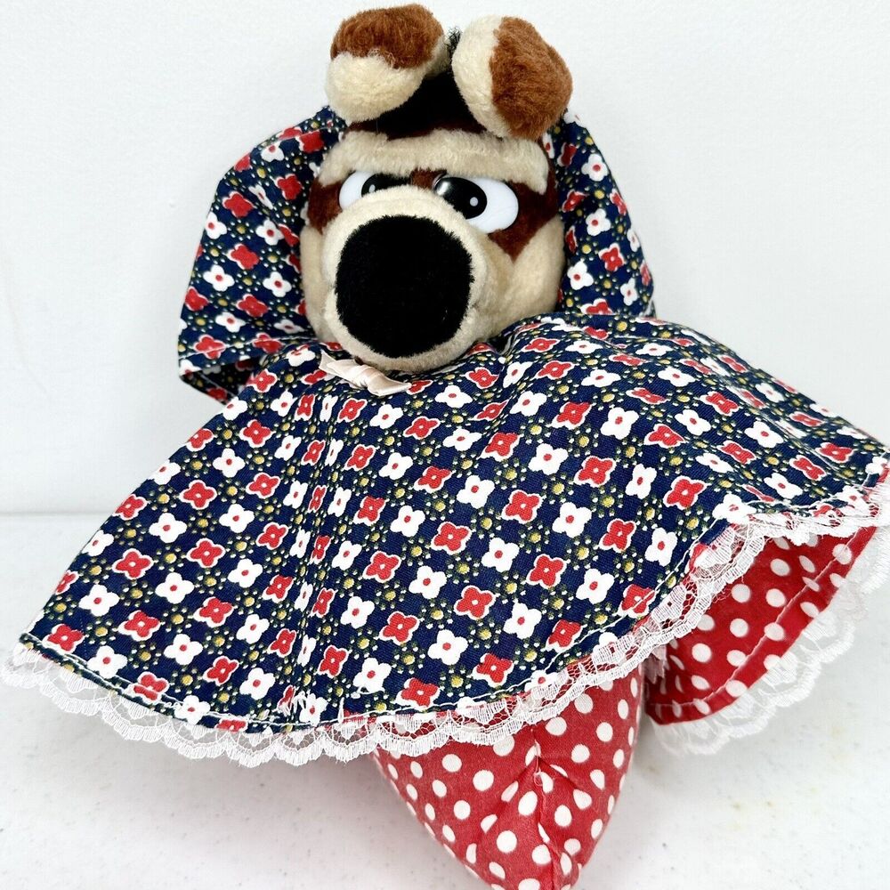 Vtg Topsy Turvy Cloth Doll 14 in Little Red Riding Hood Wolf‎ Grandma 3 in 1
